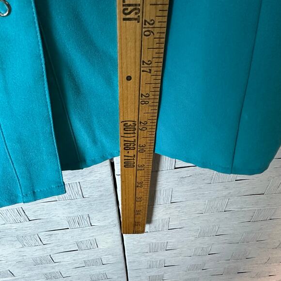 Maggie Barnes women’s blouse teal button up round color western electric grandma - Picture 7 of 9